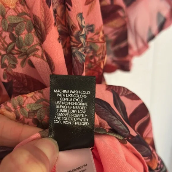 Torrid Mini Chiffon Square Neck Tiered Dress in Alexis Floral Pink size … - Picture 9 of 10